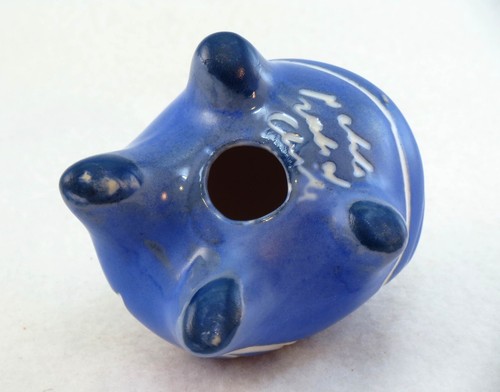 Pablo Zabal FROG Blue Zoo Animal Figurine Vintage Ceramic Signed - Picture 7 of 9