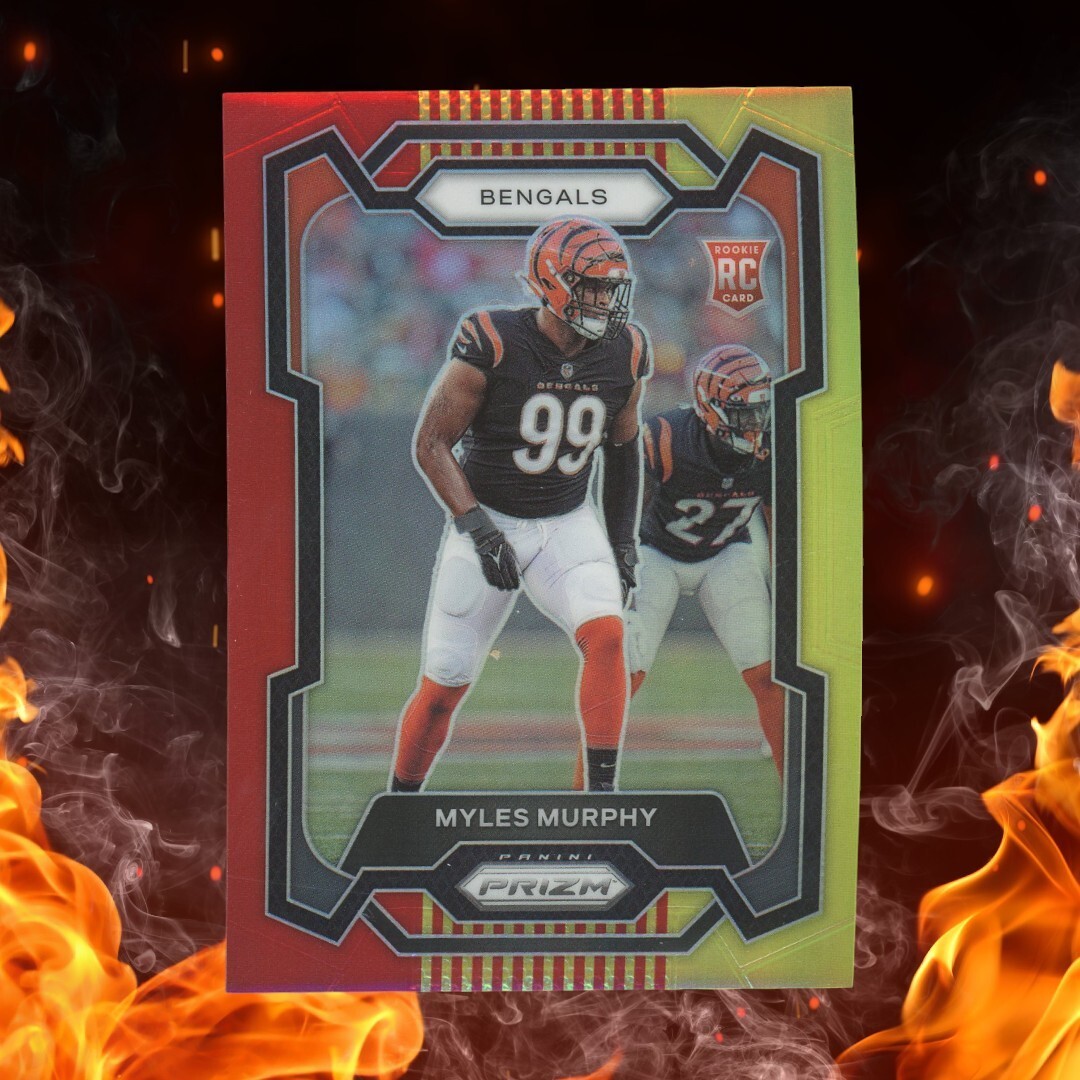 2023 Panini Prizm MYLES MURPHY Rookie 8/8 Red / Yellow Choice Prizm #320