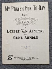 My Prayer For To-day C Voice Edgar Van Alstyne Gene Arnold 1930