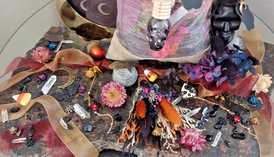 Juego de regalo de aromaterapia de Halloween Nag Champa popurrí perfumado, difusor y guirnalda Foto 3 de 4