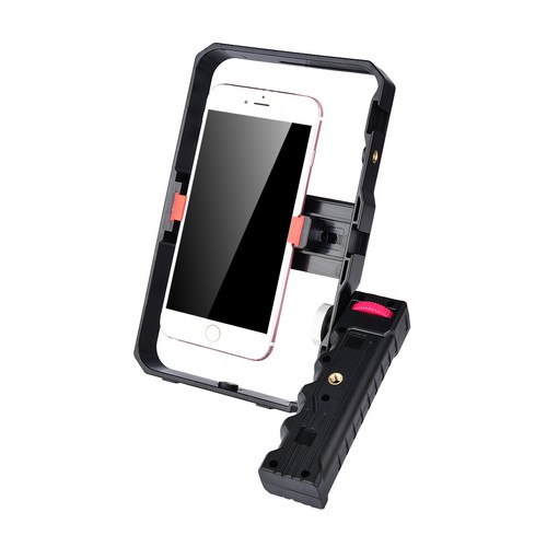 Cell Smart Phone Camera Video Rig Cage + Cold Shoe 2in1 Handle Kit VLOG Tiktok - 第 3/6 張圖片