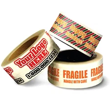 Custom Printed Packing Tape. Carton/Box Sealing. 36 Rolls - 2"x55 Yards, 2 mil.