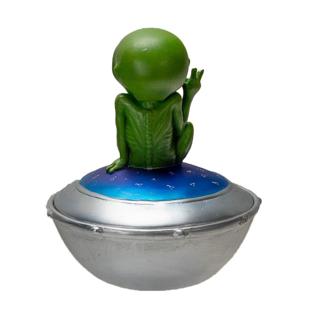 置物 addictive of green PT Pacific Giftware Green Alien on UFO Trinket Box | eBay