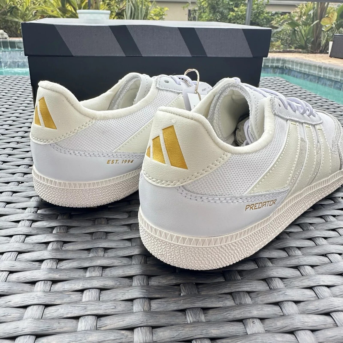 Size 8.5 - adidas Predator 24 League Freestyle Low Off White Gold