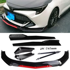 For Toyota Corolla Front Rear Bumper Lip Spoiler Splitter Body Kits Glossy Black
