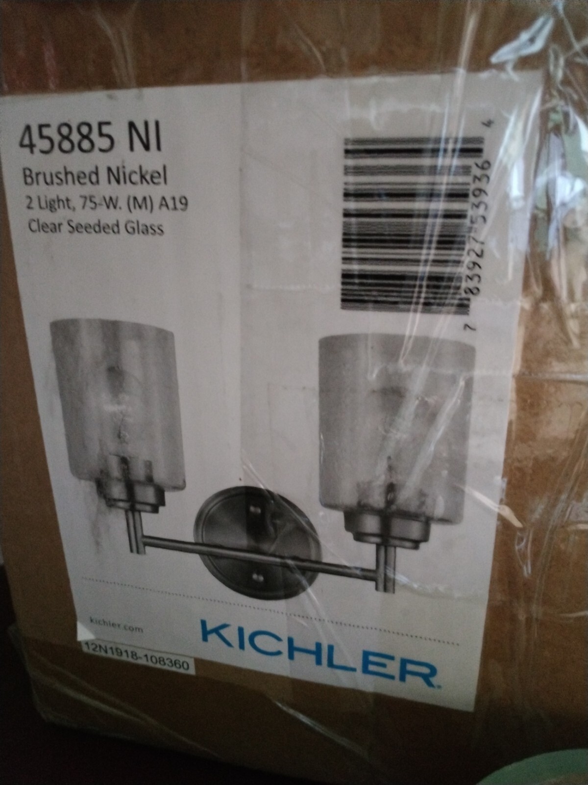 Kichler Winslow 2 Light Vanity Light Brushed Nickel 45885 NI Top314