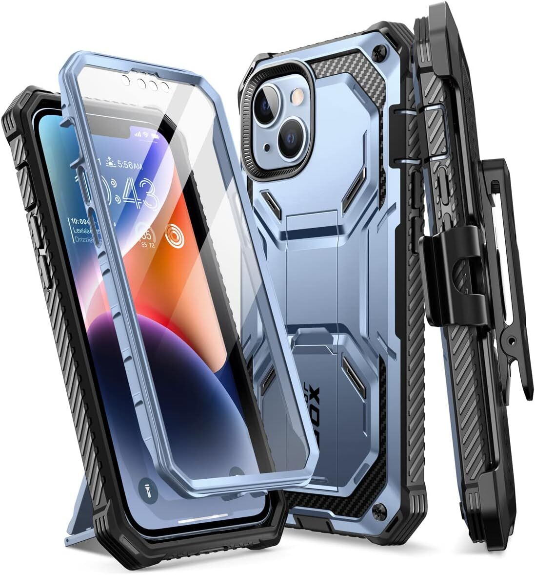 Armorbox Designed for iPhone 14 Plus Case 6.7'', Full-Body Rugged Kickstand Hols