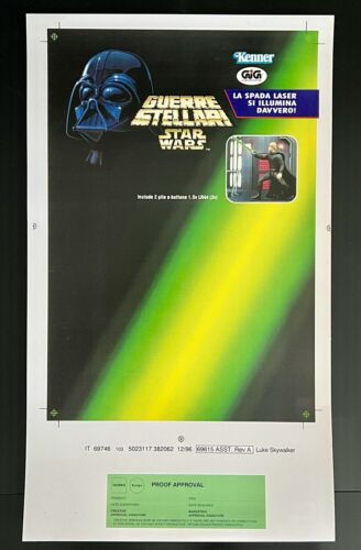 RARE 1996 Star Wars LUKE SKYWALKER Figurine FEUILLE DE PREUVE Kenner Card AFA CAS - Photo 1/9