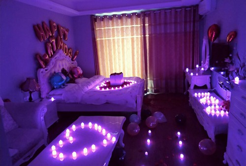 10/50X LED Electronic Candle Tea Light Flameless Pink Purple Color Decor RLM710 - Picture 10 of 12