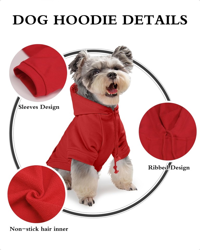Small Dog Hoodies for Dogs Girl Boy,Pet Clothes Dog Cotton Coat with
