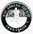 Vietnam 100 Dong 1989 Football World Cup Italy 1990 Silver Proof