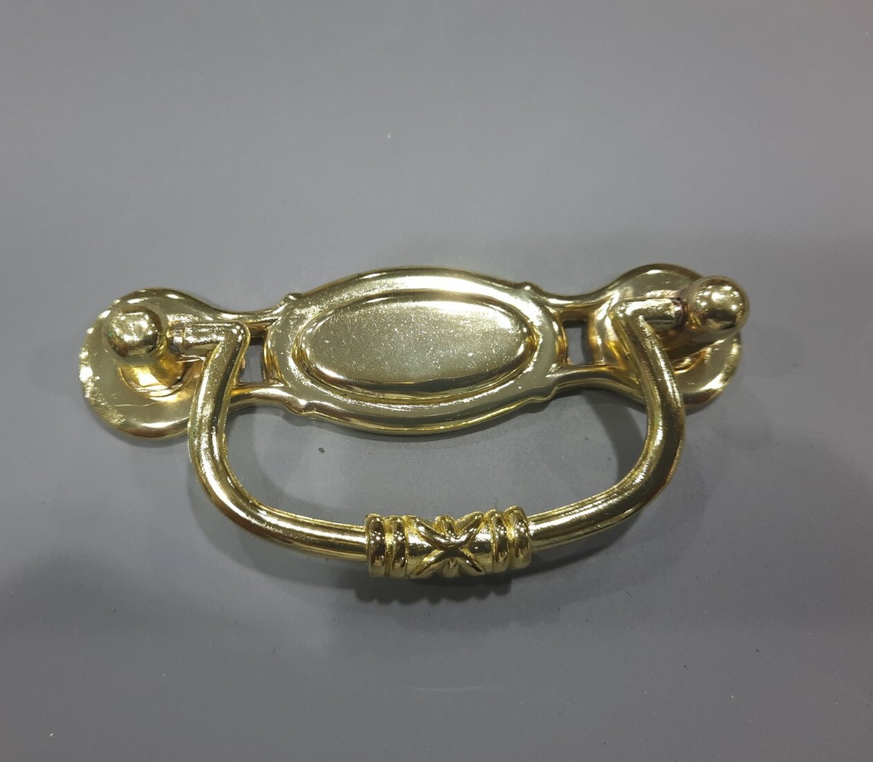 VINTAGE GOLD DRAWER RING PULL HANDLE ANTIQUE CUPBOARD CABINET DOOR KNOB