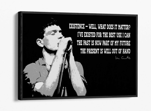CITA IAN CURTIS - EFECTO FLOTANTE LONA ARTE DE PARED IMPRESIÓN - BLANCO Y NEGRO - Imagen 9 de 12