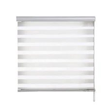 Zebra Window Blinds Light Filter Dual Layer Window Shade Cord Loop White