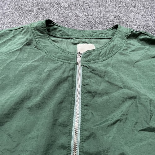 Elevenses Jacket Womens Size M / L Windbreaker Coat Green Pink Cropped Gorpcore - Picture 8 of 10