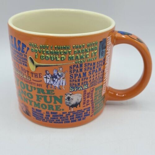 Unemployed Philosophers Guild Monty Python Coffee Mug Gift Quotes 12 oz Orange - Picture 2 of 7