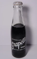 New Antique Old 1946 Vintage Grapette Grape ACL Soda Bottle Columbia Missouri MO