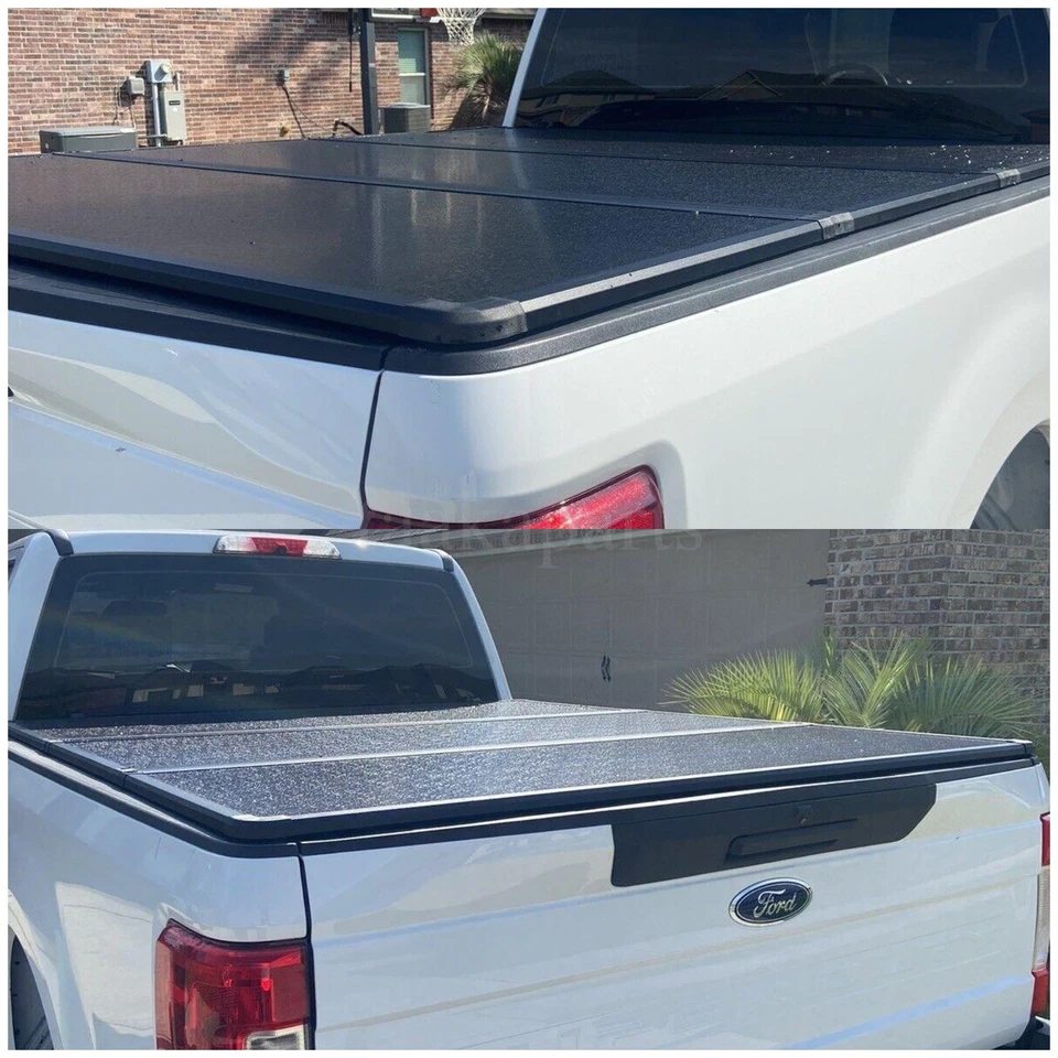 Tonneau Cover Tri-Fold Bed Hard 6.75ft for 1999-2024 Ford F250 F350 SuperDuty Foto 2 de 4
