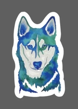 Husky Sticker Northern Lights Waterproof