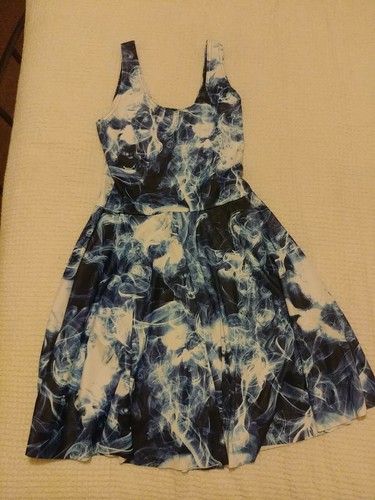 Black Milk Dark Places Scoop Skater Dress Size M BNWT - Picture 2 of 3