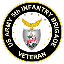 US Army 5th Infantry Brigade Veteran Bumper Sticker Military Vinyl Decal 5"