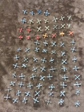 81 Different sizes Old Vintage Metal galvanized/Plastic Jacks Jax, No Ball