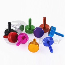 Knurled Thumb Screw UNC6 -32 5/10/12mm Aluminum Hand Grip Knob Bolt Head 12 H5