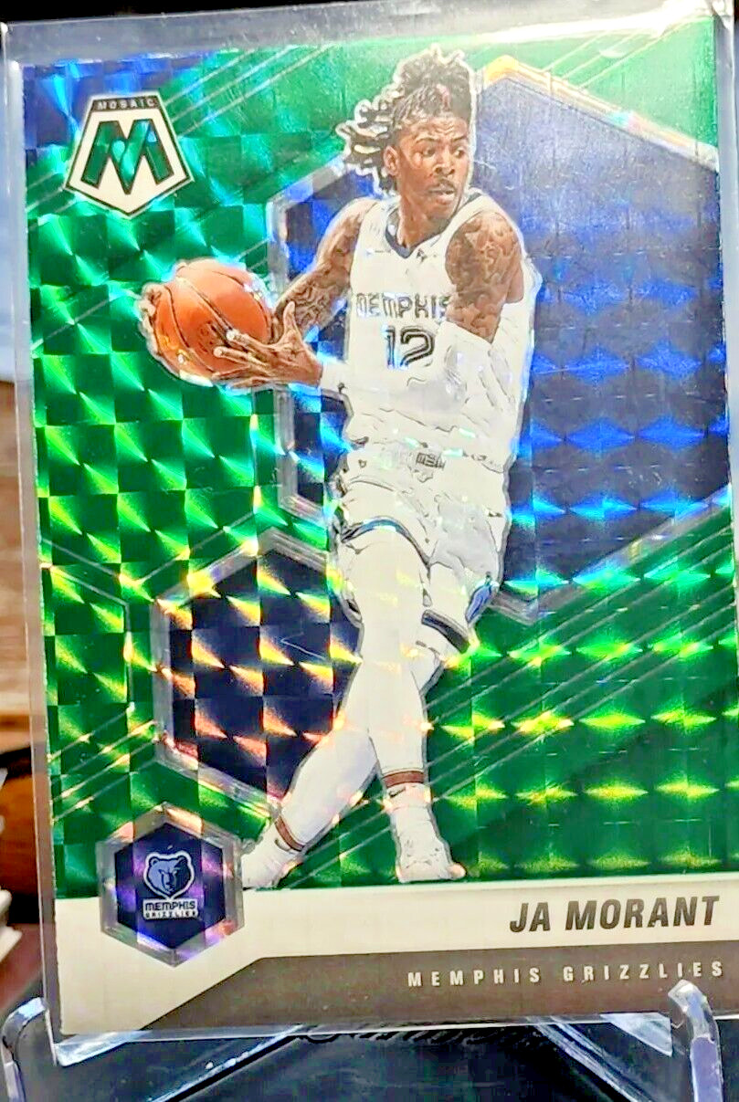 2020-21 Panini Mosaic Ja Morant Green Prizm Reactive #40 Grizzlies