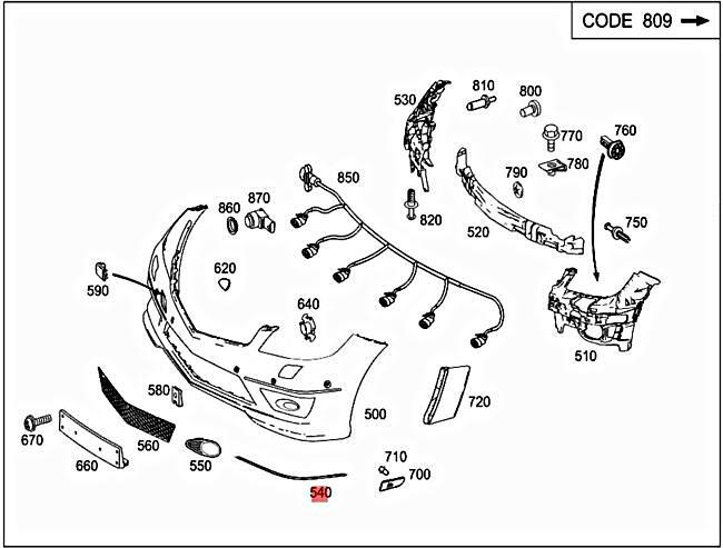 Genuine MERCEDES CL203 C-CLASS Coupe CL203 Sport Trim strip 