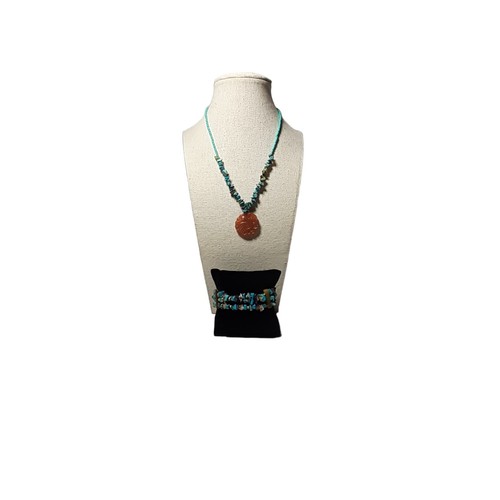 Victor Jansen VJ Jewelry Assorted Blue Brown Stone Necklace and Bracelet Set - Picture 13 of 16
