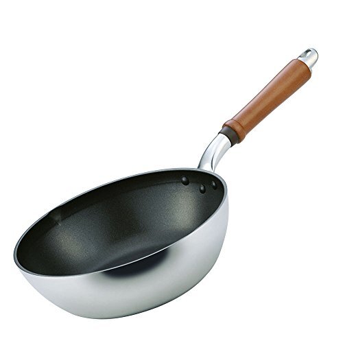 New Hokuriku Aluminum Deep Fry Pan  9.4 inches (24 cm)  Lightweight  Gas Fire