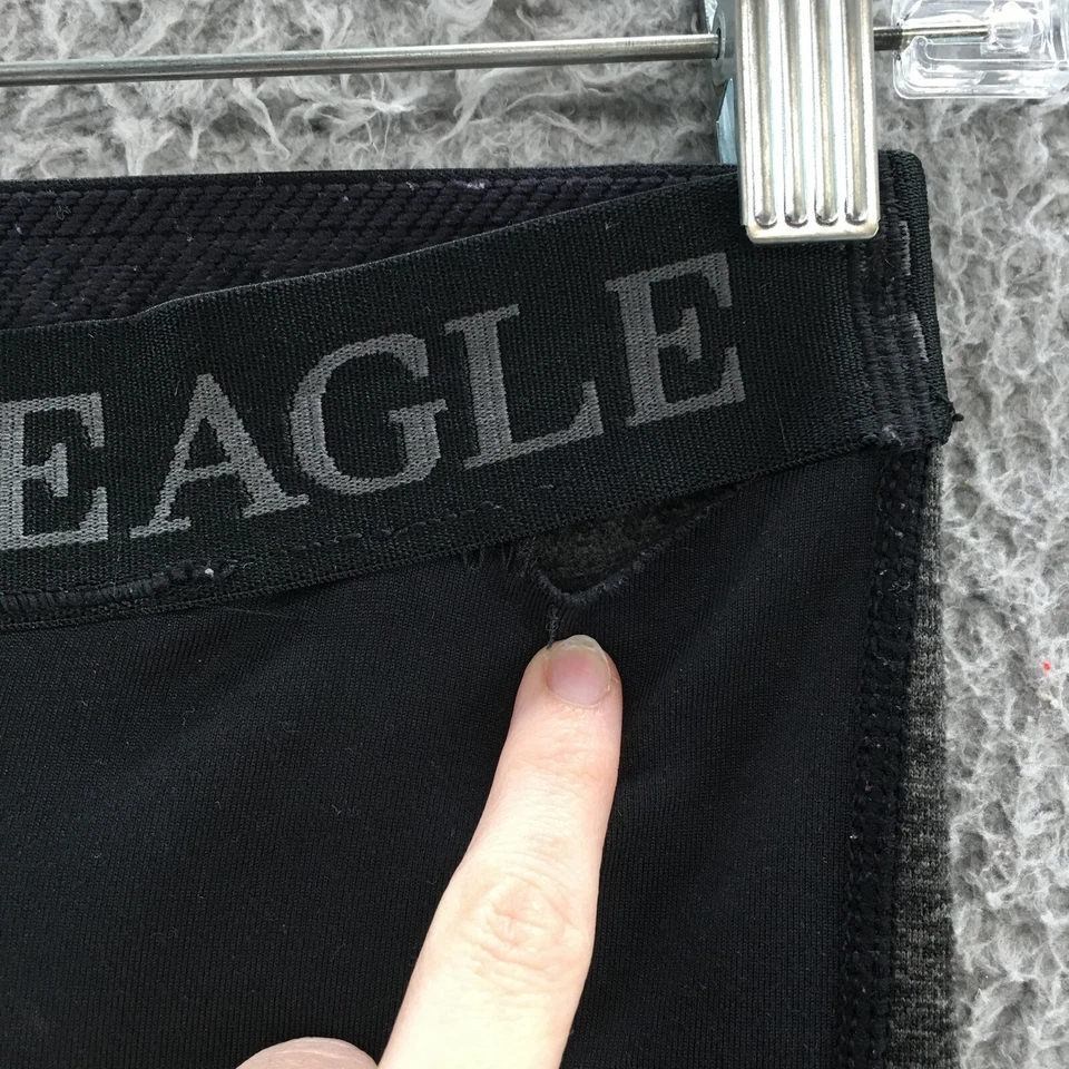 Leggings de tiro alto American Eagle Outfitters para mujer pequeños negros cintura elástica Foto 4 de 4