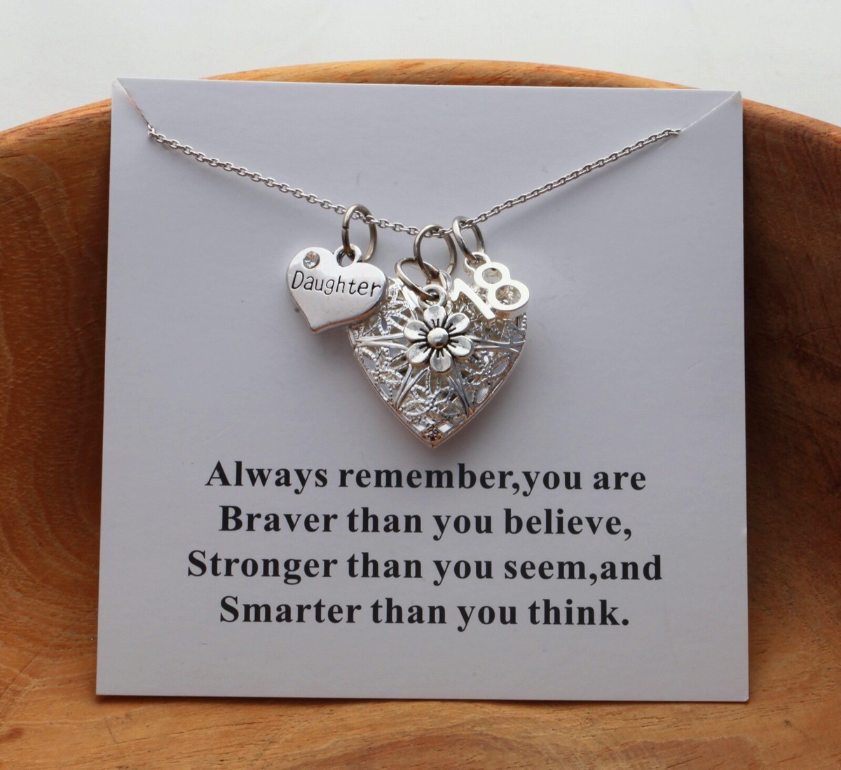18th Birthday gift Necklace -Mum Sister Best friend Daughter Niece  Card