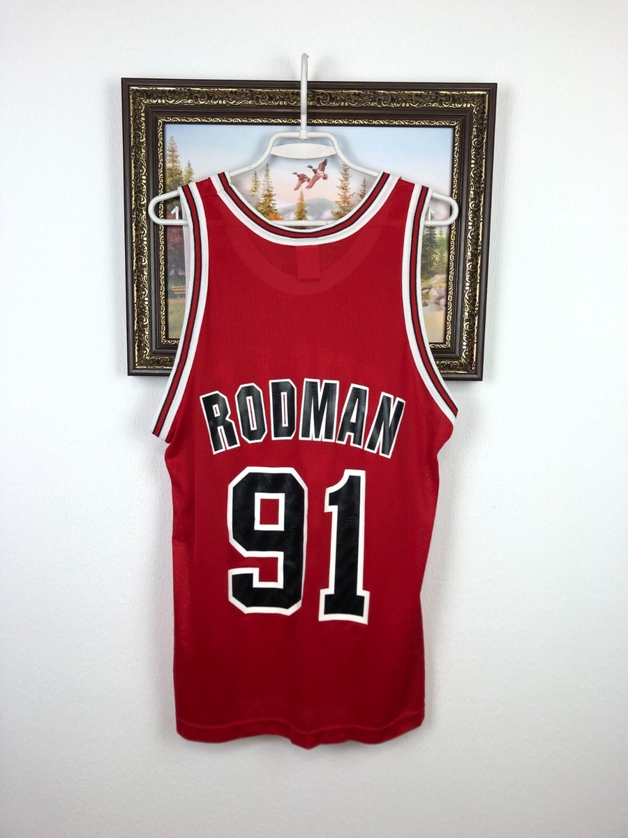 Vintage 90's Champion Dennis Rodman Chicago Bulls Jersey NBA Shirt