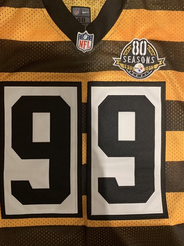 Authentic custom #99 Ray Nike Elite Steelers Throwback Jersey Mens Size 48 RARE - Picture 3 of 6