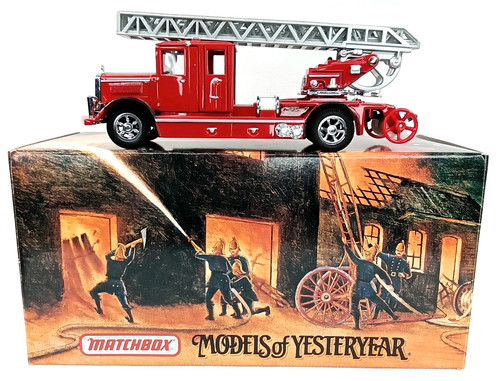 Vintage Matchbox Models Of Yesteryear 1932 Mercedes Benz Ladder Truck & Box 1993