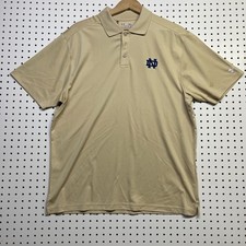 Under Armour Notre Dame Polo Men  s XL Gold Heat Gear/ Brand New With Tags 252