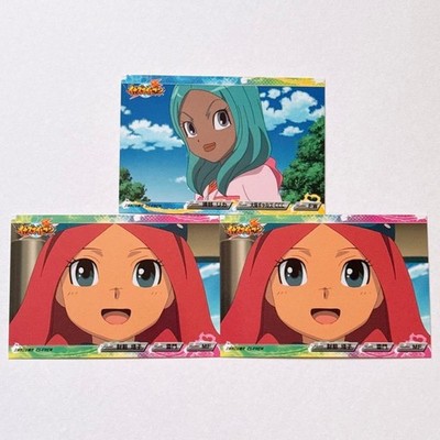 Inazuma Eleven Urabe Rika Touko Zaizen Bromide Card Set