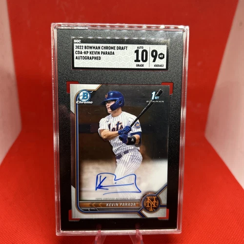 Kevin Parada 2022 Bowman Draft Chrome 1st Prospect Auto #CDA-KP SGC 9 10 NY Mets