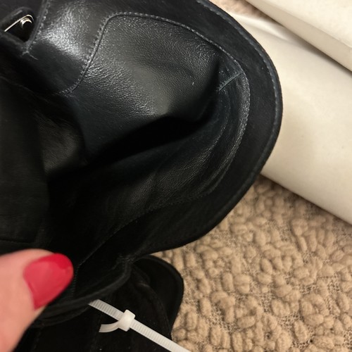 Roger Vivier kniehohe Stiefel schwarz Wildleder eckige Zehenpartie Größe 39,5 - Bild 10 von 15