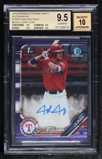 2019 Bowman Draft Chrome Pick Purple Refractor 70/250 Josh Jung BGS 9.5 Auto ya6