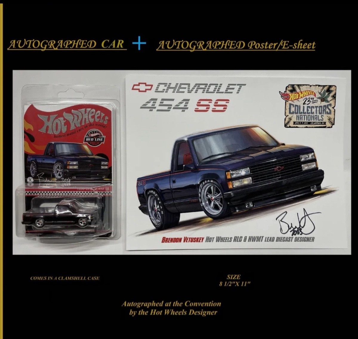 ホットウィール　RLC限定/シボレーC1500 454SS/黒 Hot Wheels RLC 1990 Chevy 454 SS Black Exclusive Real Riders