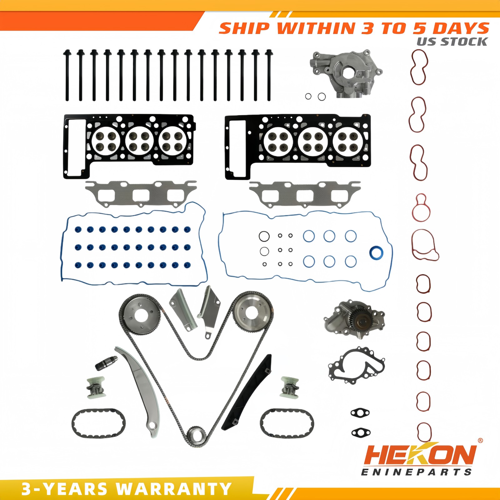 Rebuild Overhaul Kit Fits For 2007-2010 Dodge Chrysler 2.7l