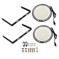 2Pcs UFO LED High Bay Light Commercial Industrial Factory Shop Lights 150W 5000K