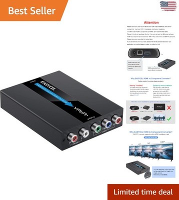 Aluminum HDMI to YPbPr Converter with Scaler Function for Video Upgrades