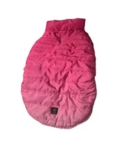 Silver Paw Pink Quilted Dog Jacket Size Large L/G with Storage Bag Warm Coat 