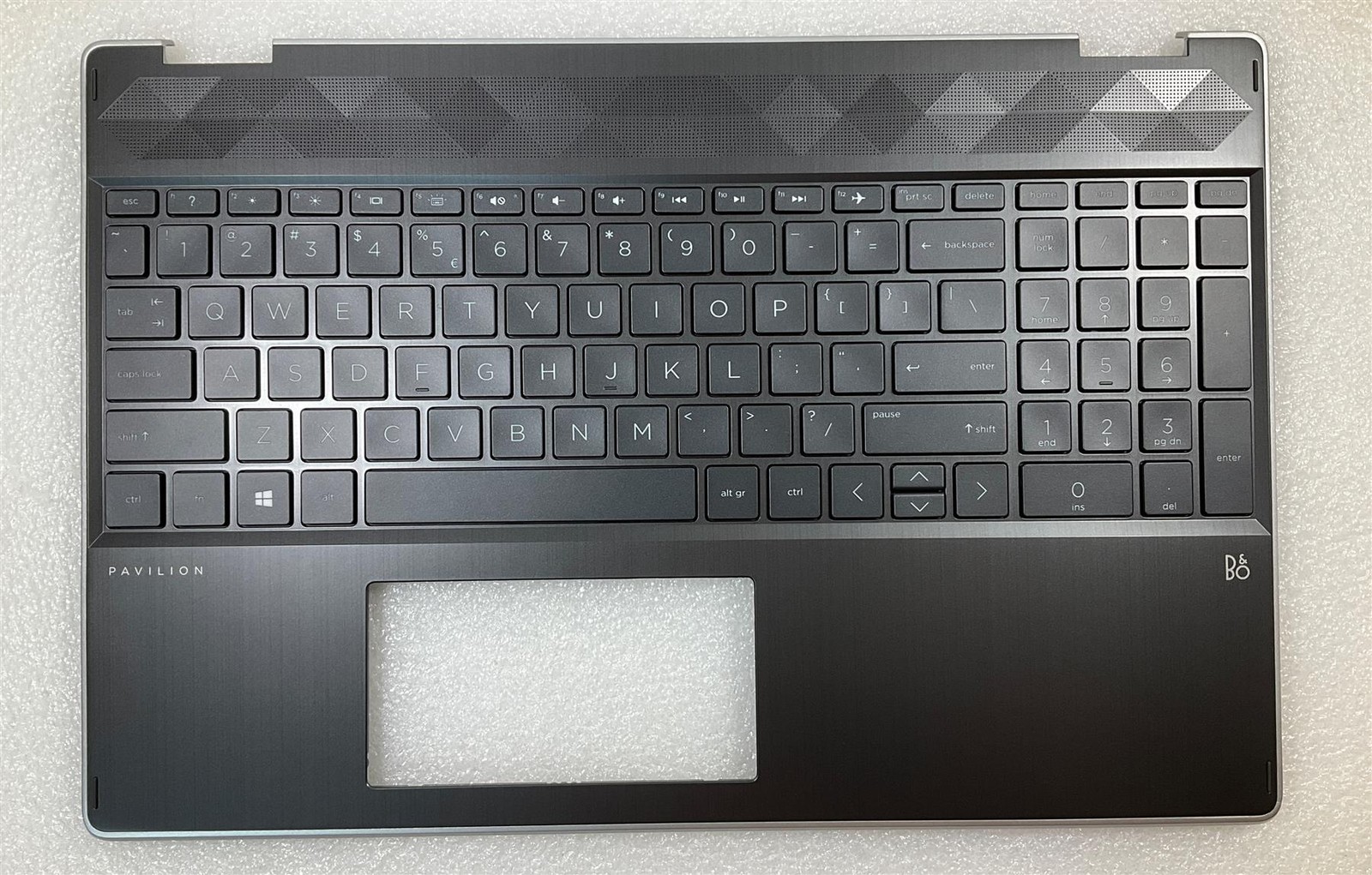 HP Pavilion x360 15-DQ L53081-B31 L51520-B31 US English Int. Keyboard Palmrest