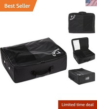 Compact Black Golf Trunk Organizer with Zippered Compartments for Easy Access
