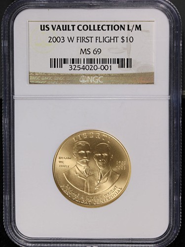 2003-W First Flight Commemorative Gold $10 NGC MS69 - 第 3/4 張圖片