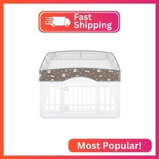 Dog Playpen Mesh Top Lid Fits for 36 Inch 4 Panels Crate Cover, Gray